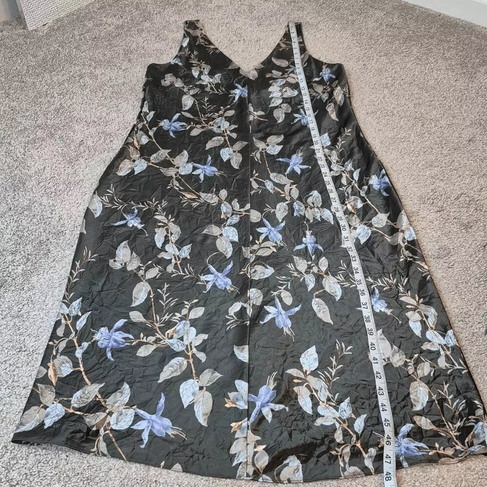 Vince Bellflower V-Neck Slip Midi Dress Size L - Picture 7 of 9